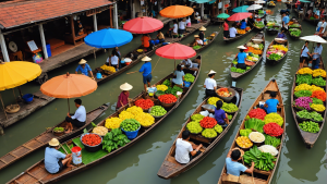 découvrez talad noï, un marché flottant traditionnel unique en thaïlande, où vous pourrez explorer une variété de produits locaux et vivre une expérience authentique.