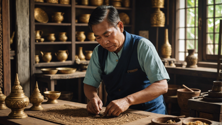MUYU Aimant 3D Thaïlande Souvenir - Artisanat Bois Traditionnel 9.5x7cm