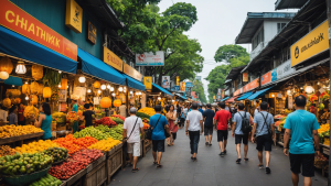 découvrez les trésors de chatuchak, le plus grand marché de bangkok, avec ses étals colorés, ses délicieuses saveurs et ses trésors cachés à chaque coin de rue.