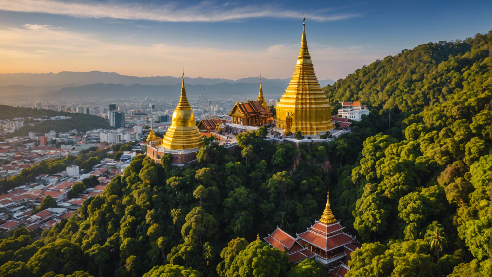 découvrez le wat phra that doi suthep, un site bouddhiste renommé de chiang mai, en thaïlande, offrant une vue imprenable sur la ville et abritant des trésors historiques de grande valeur.