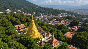 découvrez le wat phra that doi suthep, un joyau architectural dominant la ville de chiang mai, en thaïlande, et imprégnez-vous de la richesse culturelle et spirituelle qui émane de ce site sacré.